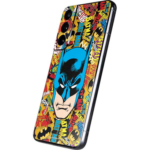 DC Comics Batman Mask Vintage Pattern Galaxy S22 Skin